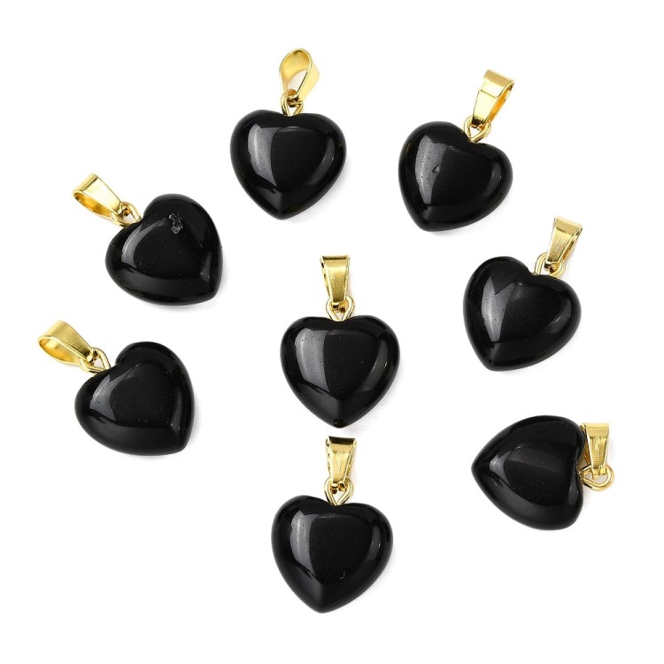 ZKA20 Zawieszka wisior serce serduszko z kamieniem