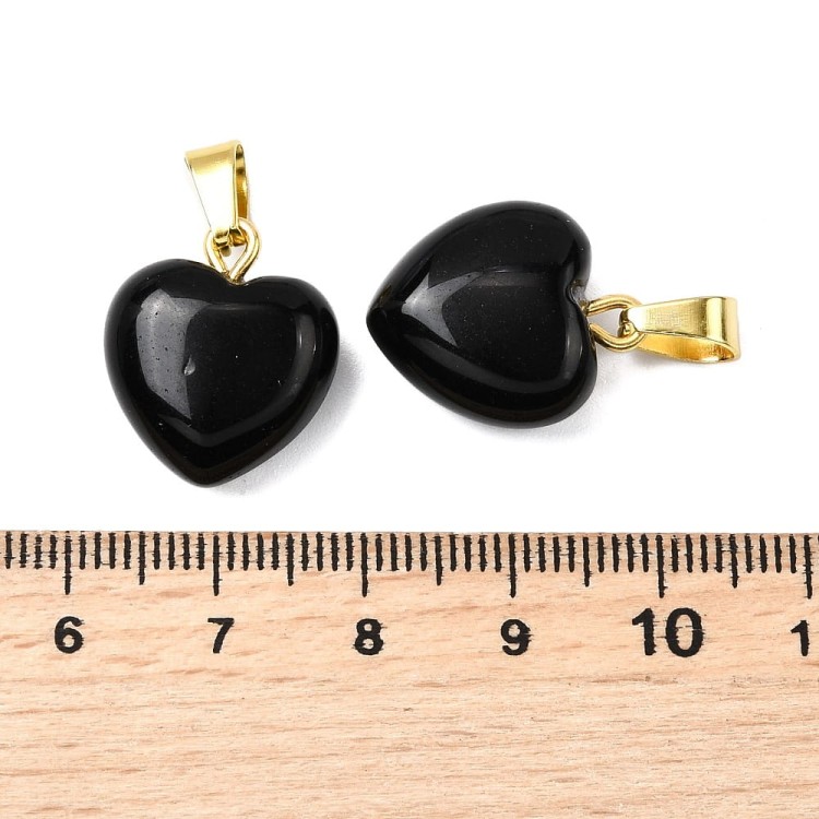 ZKA20 Zawieszka wisior serce serduszko z kamieniem