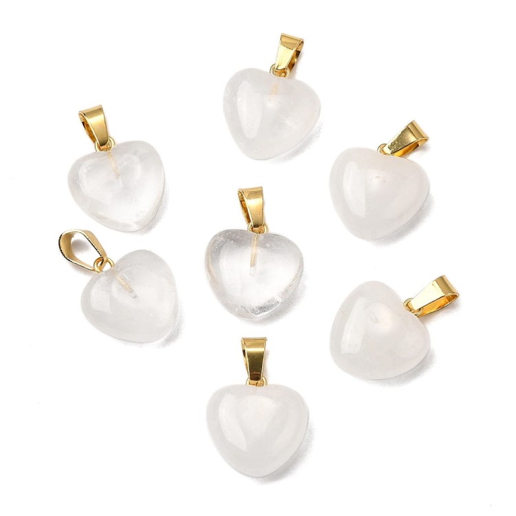 ZKA22 Zawieszka wisior serce serduszko z kamieniem