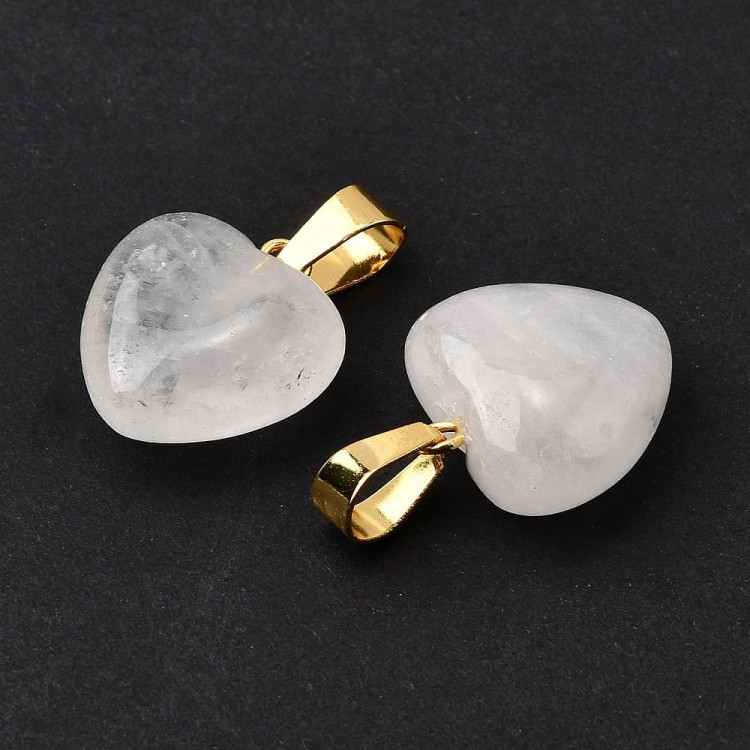 ZKA22 Zawieszka wisior serce serduszko z kamieniem