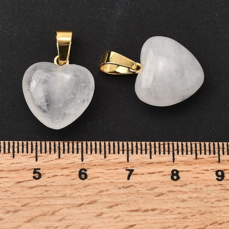 ZKA22 Zawieszka wisior serce serduszko z kamieniem