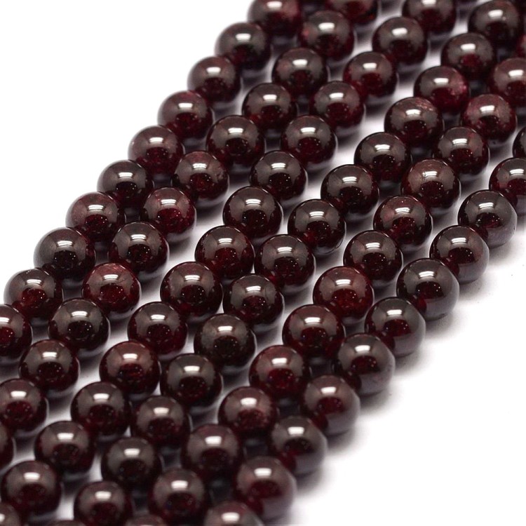 GNT14 Granat kamień naturalny koraliki kule 6mm