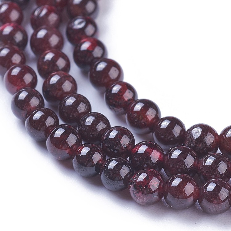 GNT15 Granat kamień naturalny koraliki kule 4mm
