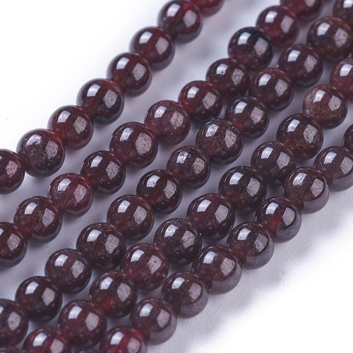 GNT15 Granat kamień naturalny koraliki kule 4mm