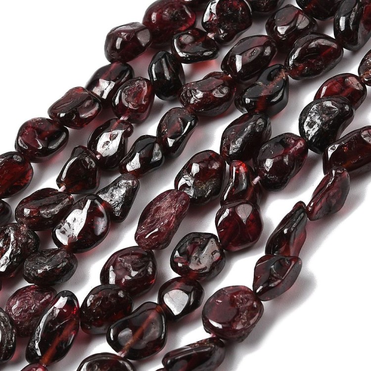 GNT19 Granat kamień naturalny koraliki bryłki 5x3mm-9x6mm