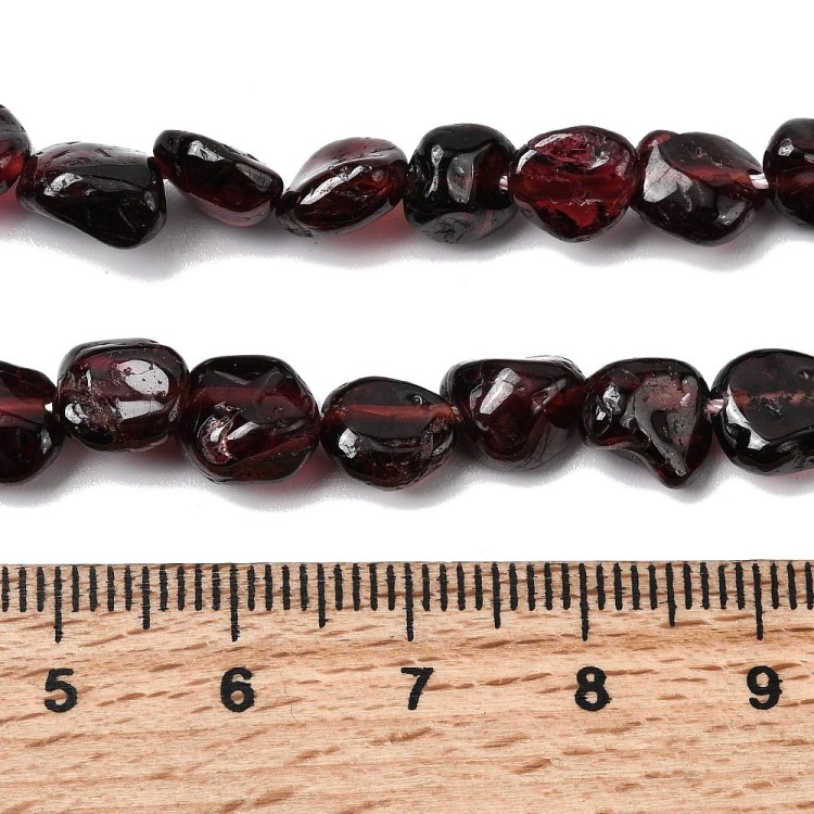 GNT19 Granat kamień naturalny koraliki bryłki 5x3mm-9x6mm