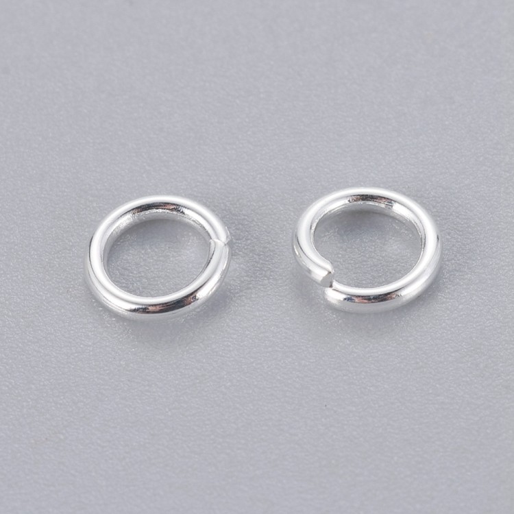 OG117 Ogniwa kółka kółeczka 6mm/1mm stal nierdzewna srebrne