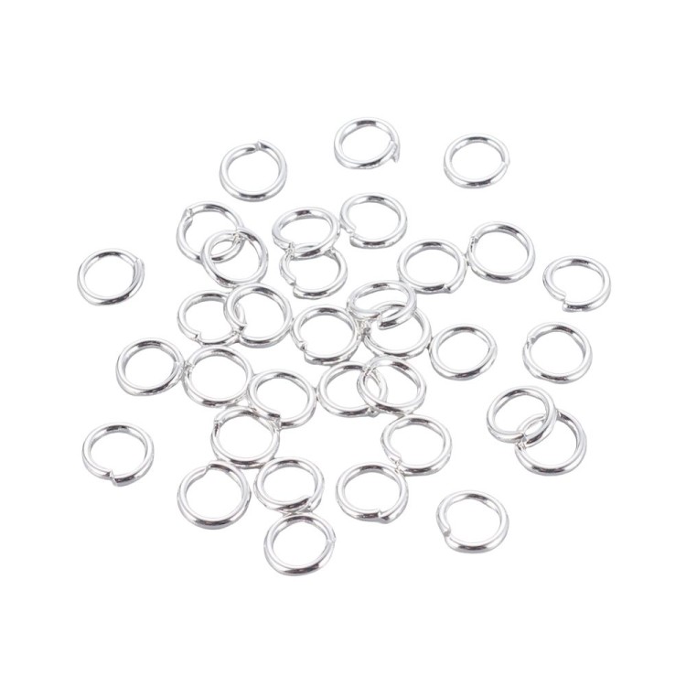OG117 Ogniwa kółka kółeczka 6mm/1mm stal nierdzewna srebrne