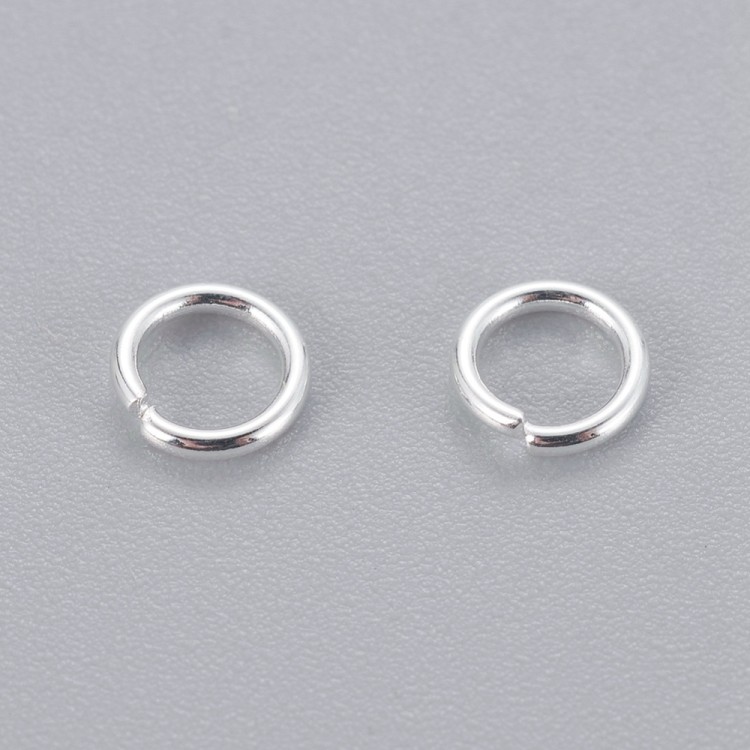 OG118 Ogniwa kółka kółeczka 5mm/0,8mm stal nierdzewna srebrne