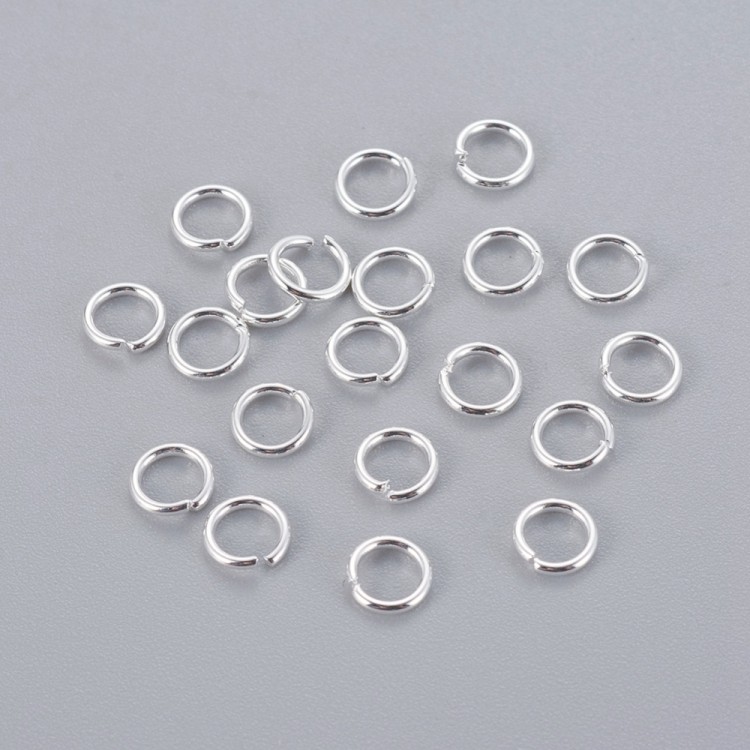 OG118 Ogniwa kółka kółeczka 5mm/0,8mm stal nierdzewna srebrne