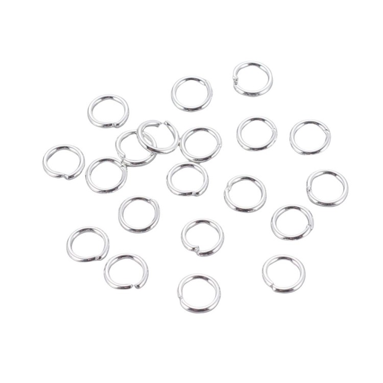 OG118 Ogniwa kółka kółeczka 5mm/0,8mm stal nierdzewna srebrne