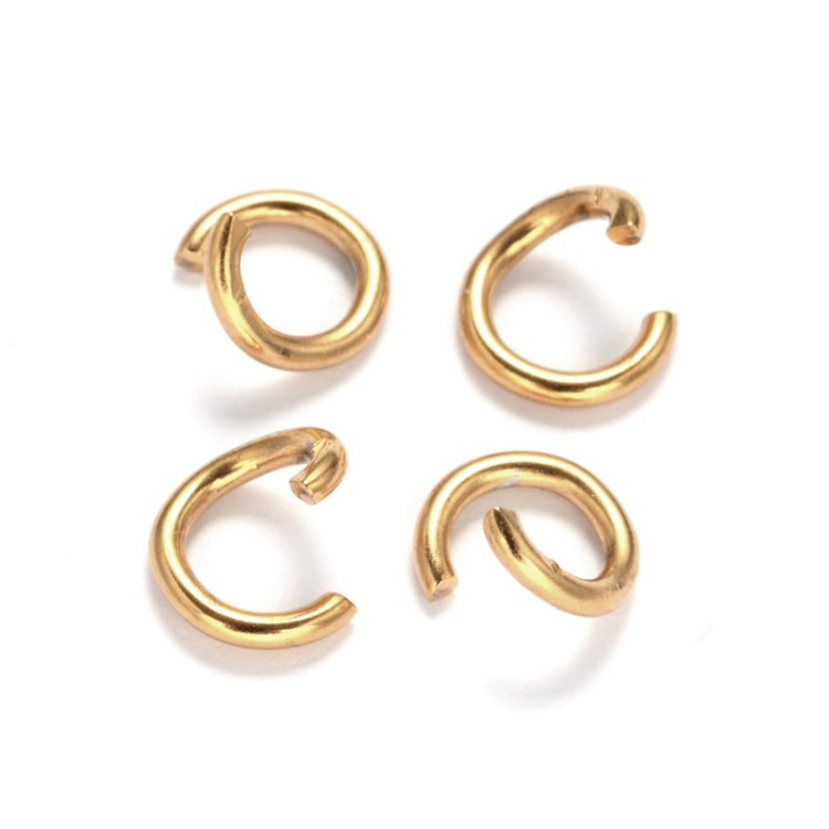 OG119 Ogniwa kółka kółeczka 8mm/1,2mm stal nierdzewna IP złote 18K