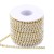 TB45 Taśma biżuteryjna z cyrkoniami kryształkami SS8 2,4mm gold/crystal