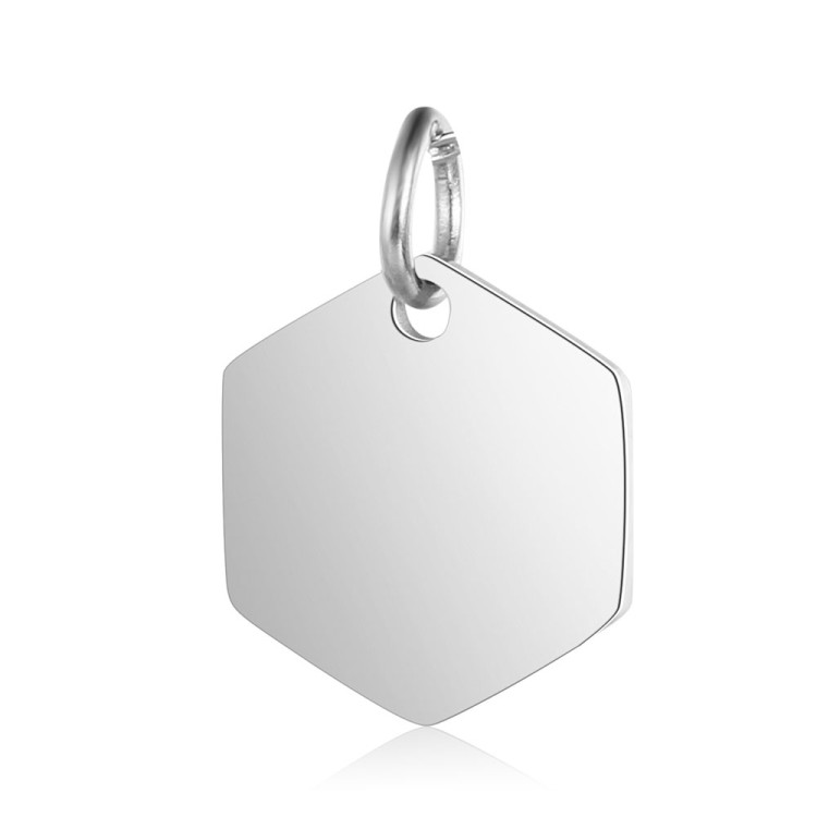 ZAW1086 Zawieszka blaszka plaster miodu stal nierdzewna do grawerowania