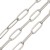 LAN217 Łańcuszek spinacze paperclips długie ogniwa 10x3,5mm 1m stal nierdzewna
