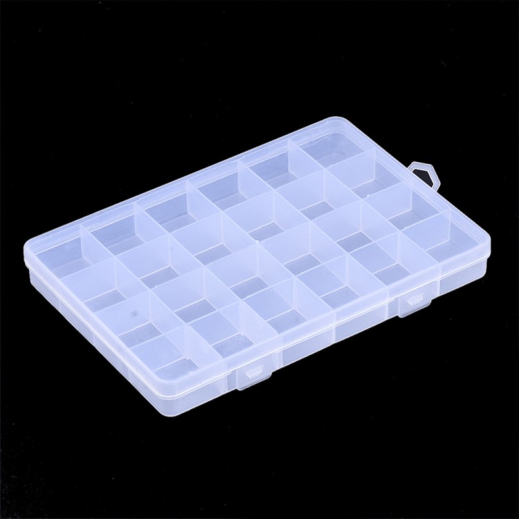 ORG100 Plastikowy pojemnik 130x190mm organizer z 24 przegródkami na koraliki drobiazgi