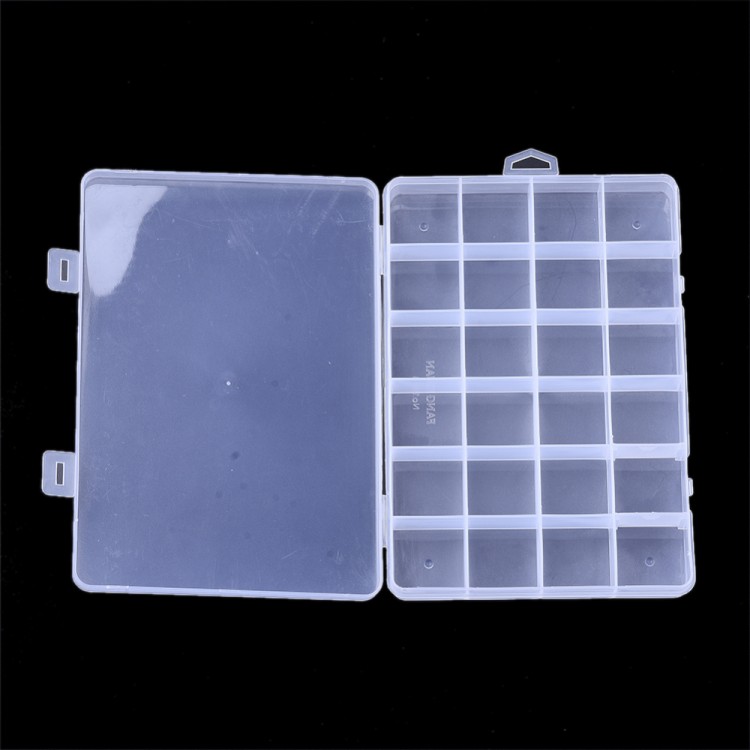 ORG100 Plastikowy pojemnik 130x190mm organizer z 24 przegródkami na koraliki drobiazgi