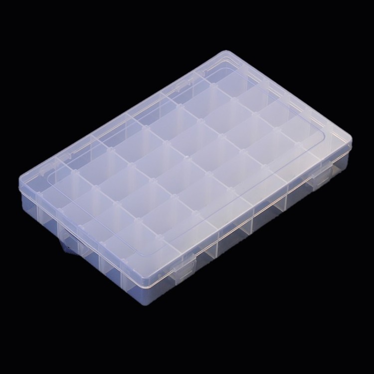 ORG61 Plastikowy pojemnik 280x178mm organizer z 36 przegródkami na koraliki drobiazgi
