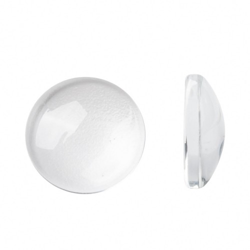 KABK92 Kaboszon szklany okrągły 14mm 10szt transparentny