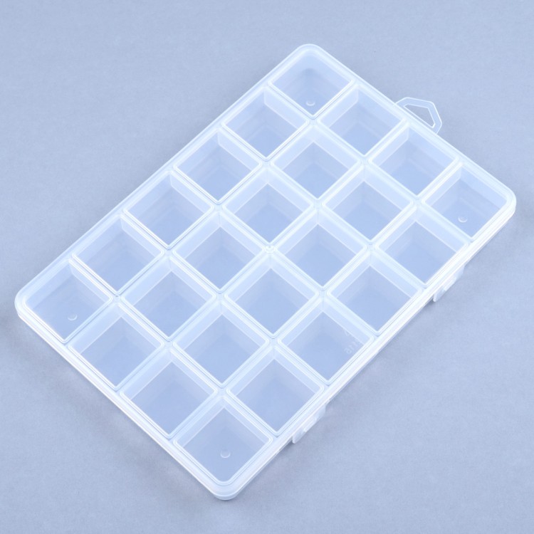 ORG205 Plastikowy pojemnik 190x130mm organizer z 24 przegródkami na koraliki