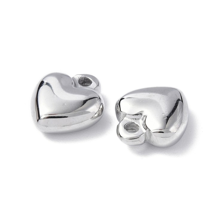 ZSS305 Zawieszka do biżuterii stal nierdzewna serce serduszko 11x12mm