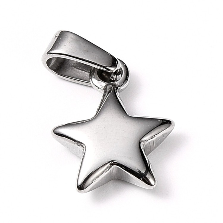 ZSS306 Zawieszka do biżuterii stal nierdzewna gwiazda 10x13mm