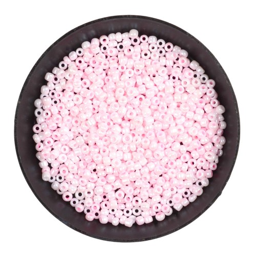 RA513 Koraliki szklane drobne seeds 12/0 okrągłe rokail 2mm 20g różowe perłowe