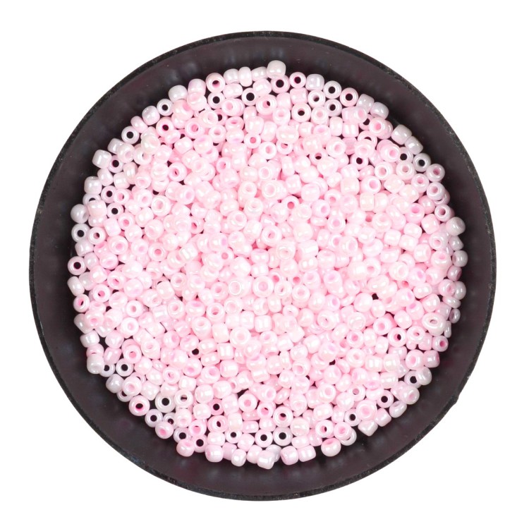 RA513 Koraliki szklane drobne seeds 12/0 okrągłe rokail 2mm 20g różowe perłowe