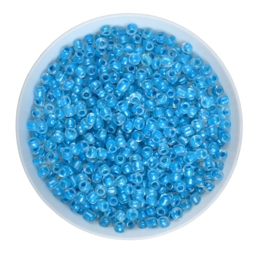 RA517 Koraliki szklane drobne seeds 8/0 okrągłe rokail 3mm 20g niebieskie