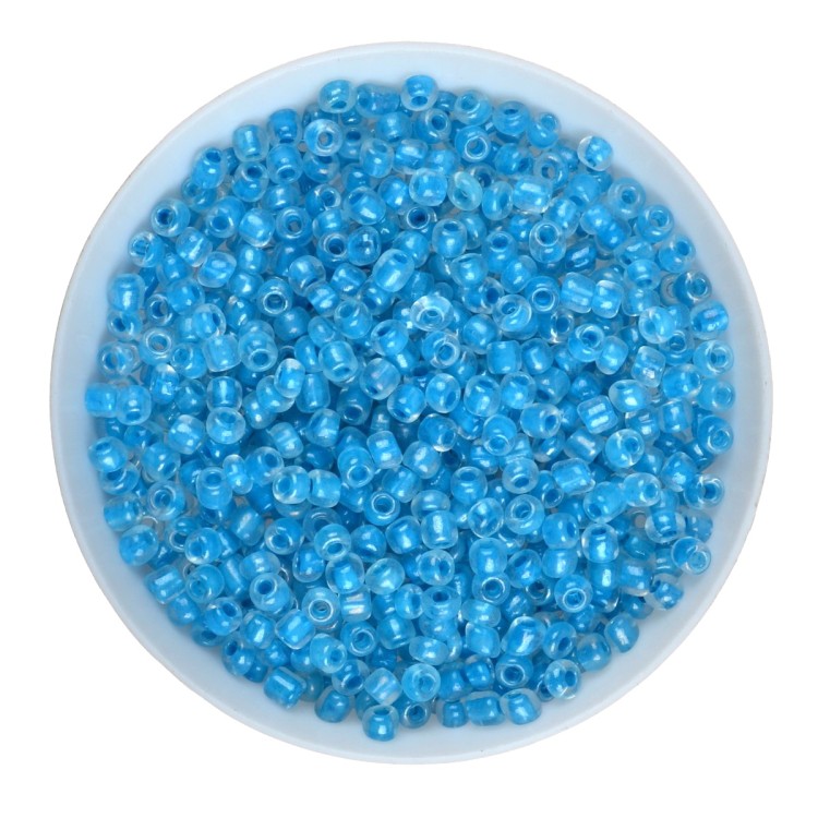 RA517 Koraliki szklane drobne seeds 8/0 okrągłe rokail 3mm 20g niebieskie