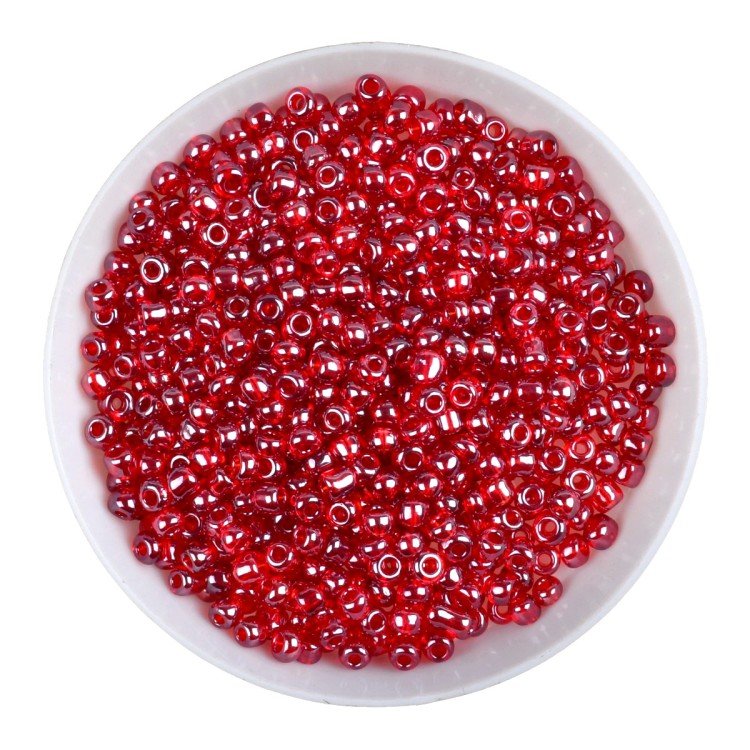 RA521 Koraliki szklane drobne seeds 8/0 okrągłe rokail 3mm 20g c.czerwone