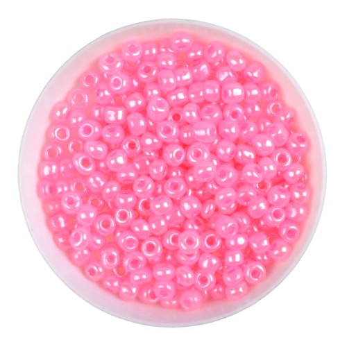 RA524 Koraliki szklane drobne seeds 5/0 okrągłe rokail 4,5mm 20g różowe perłowe
