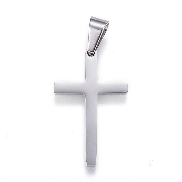 ZSS307 Zawieszka do biżuterii krzyż krzyżyk 20x32mm stal nierdzewna