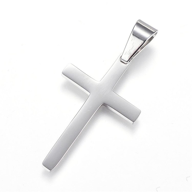 ZSS307 Zawieszka do biżuterii krzyż krzyżyk 20x32mm stal nierdzewna