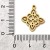 ZSS316 Zawieszka do biżuterii stal nierdzewna węzeł czarownicy 16x19mm złota