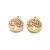 ZSS317 Zawieszka do biżuterii stal nierdzewna IP blaszka z grawerem drzewo 16x18mm złota