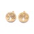 ZSS317 Zawieszka do biżuterii stal nierdzewna IP blaszka z grawerem drzewo 16x18mm złota