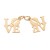 ZSS318 Zawieszka do biżuterii stal nierdzewna PVD napis LOVE 16x16mm złota