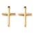 ZSS321 Zawieszka do biżuterii stal nierdzewna krzyżyk 12x19mm złota 14K