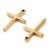 ZSS321 Zawieszka do biżuterii stal nierdzewna krzyżyk 12x19mm złota 14K