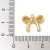 ZSS324 Zawieszka do biżuterii kokardka 16x13mm stal nierdzewna PVD złota 18K