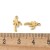 ZSS325 Zawieszka do biżuterii palma 6,5x12mm stal nierdzewna IP złota 18K