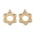 ZSS328 Zawieszka do biżuterii kwiatuszek 15x19mm stal nierdzewna IP złoty 18K