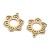 ZSS328 Zawieszka do biżuterii kwiatuszek 15x19mm stal nierdzewna IP złoty 18K