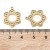 ZSS328 Zawieszka do biżuterii kwiatuszek 15x19mm stal nierdzewna IP złoty 18K