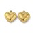 ZSS330 Zawieszka do biżuterii serce serduszko 10x10mm stal nierdzewna IP złote 18K