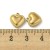 ZSS330 Zawieszka do biżuterii serce serduszko 10x10mm stal nierdzewna IP złote 18K