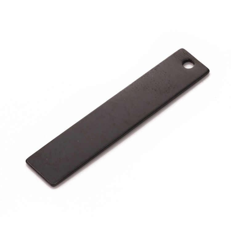 ZAW1116 Zawieszka blaszka prostokątna 8x40mm do grawerowania stal nierdzewna czarna