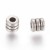 PRM649 Przekładka metalowa ozdobna walec 4x3,9mm 10szt stare srebro