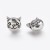 PRM653 Przekładka metalowa ozdobna kotek 8,5x8,5mm 5szt stare srebro